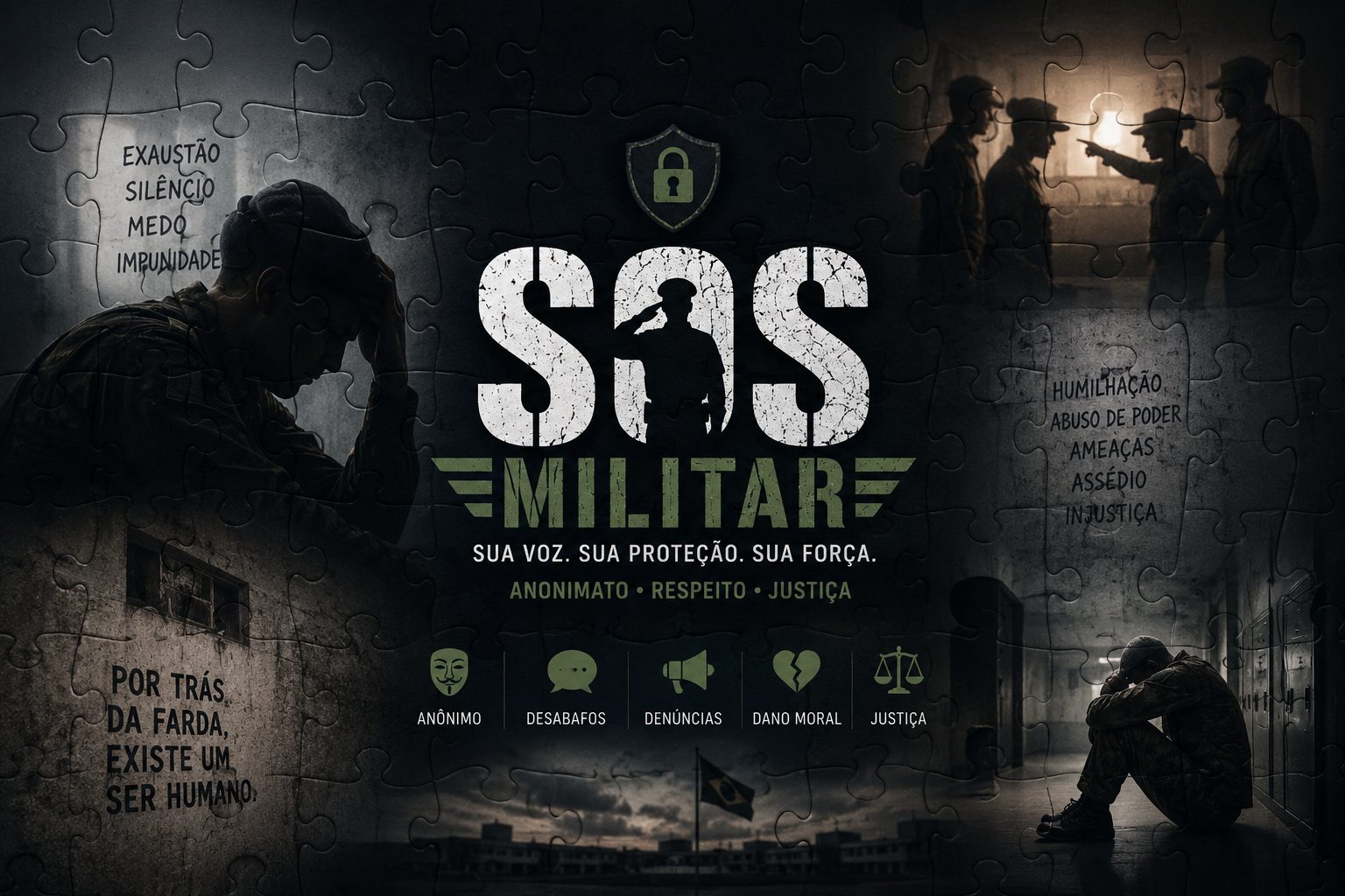 SOS Militar — sua voz, sua proteção, sua força. Por trás da farda, existe um ser humano.